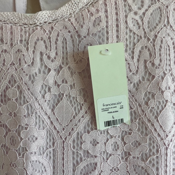 MI AMI - Francesca’s - Boutique Pink Lace Mini Dress Cap Sleeve Women’s Large - Picture 9 of 15